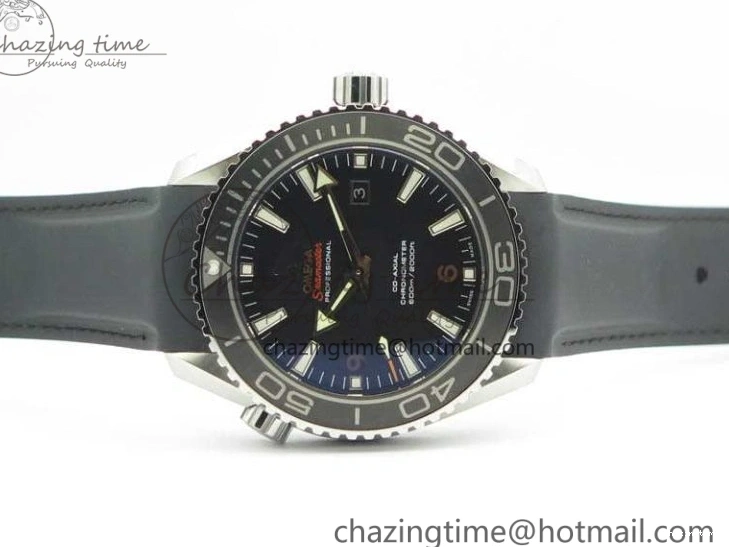 1221 Planet Ocean Pro Ceramic Bezel 45mm 1:1 OMF Best Edition On Rubber Strap A8500 (Black Balance Wheel) MoistureWicking 8136